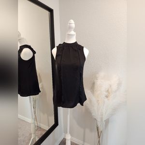 MOSSIMO Black Mock Neck Sleeveless Blouse